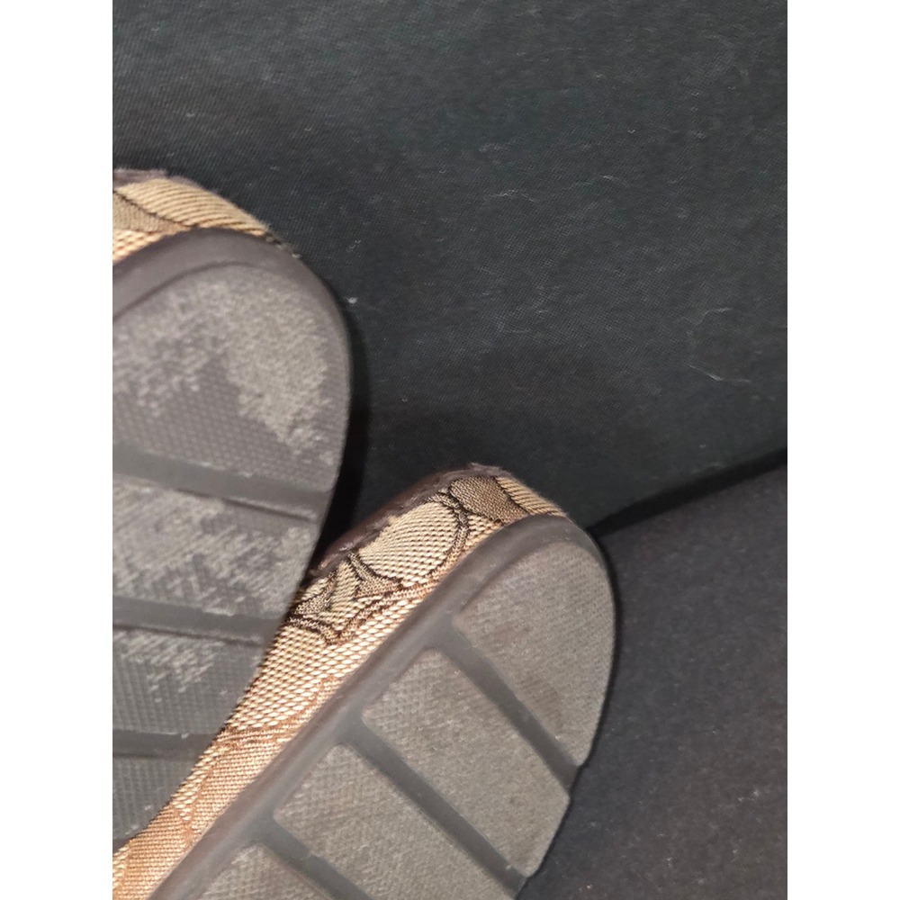 COACH Olive Monogram Canvas Leather Trim Horsebit Loafers Women's Size 8.5B - Picture 11 of 12
